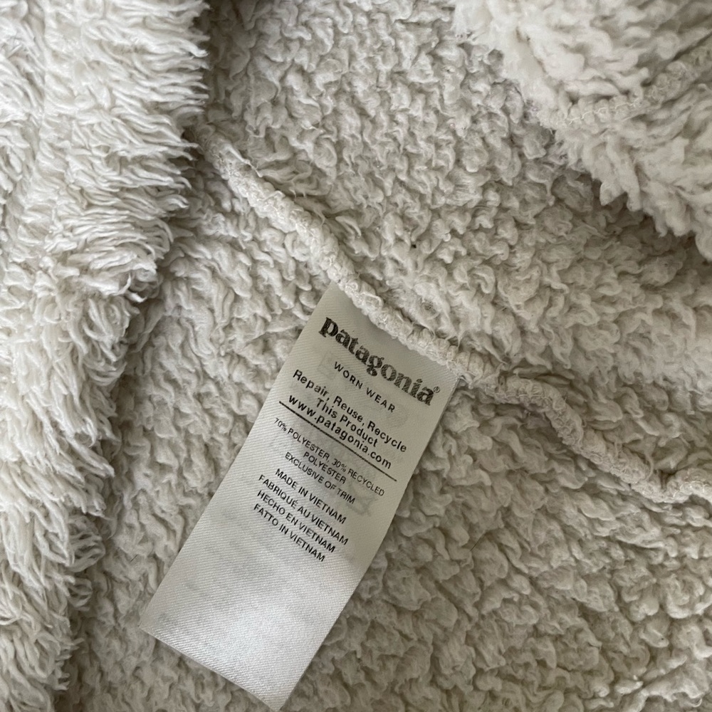 White Patagonia Los Gatos 1/4 Zip Fleece Size S - Picture 7 of 10